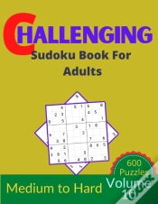 Capa do artigo Challenging Sudoku Book For Adults Volume 10