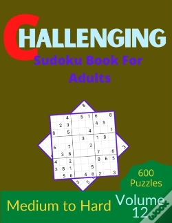 Capa do artigo Challenging Sudoku Book For Adults Volume 12