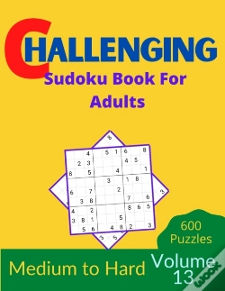Capa do artigo Challenging Sudoku Book For Adults Volume 13