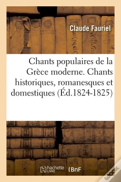 Capa do artigo Chants Populaires De La Grece Edition 1824 1825