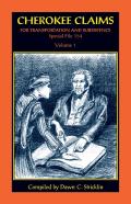 Cherokee Claims For Transportation And Subsistence, Special File 154