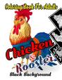 Chicken & Rooster Coloring Book For Adults Black Background - Preview