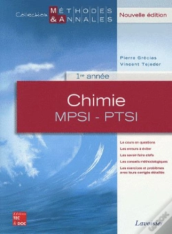 Capa do artigo Chimie Mpsiptsi 1re Annee Nouvelle Edition Coll Methodes Annales