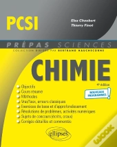 Chimie ; Pcsi ; Nouveaux Programmes