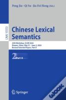 Chinese Lexical Semantics