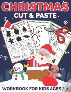 Capa do artigo Christmas Cut And Paste Workbook For Kids Ages 2-5