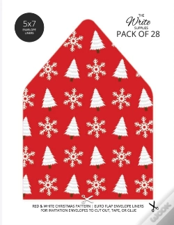 Capa do artigo Christmas Pattern Envelope Liners Euro Flap 5x7 With Red & White Design