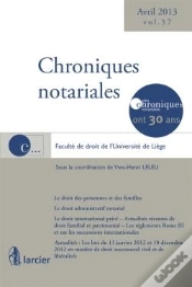Capa do artigo Chroniques Notariales Volume 57 Mars 2013