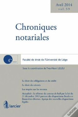 Capa do artigo Chroniques Notariales Volume 59 - Avril 2014
