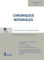 Chroniques Notariales Volume 60 - Octobre 2014 - Preview