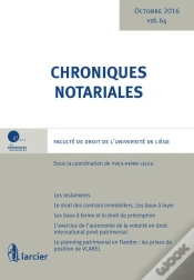 Capa do artigo Chroniques Notariales. Volume 64