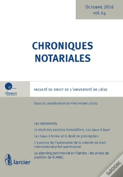 Capa do artigo Chroniques Notariales. Volume 64