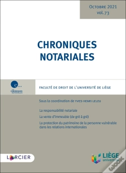 Capa do artigo Chroniques Notariales - Volume 73