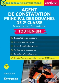 Capa do artigo Cible Concours Fonction Publique - Agent De Constatation Principal Des Douanes  Atout-En-Un (Categor