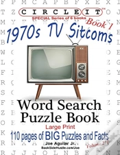 Capa do artigo Circle It, 1970s Sitcoms Facts, Book 1, Word Search, Puzzle Book