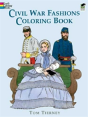 Civil War Fashions Coloring Book - Preview