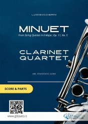 Capa do artigo Clarinet Quartet "Minuet" By Boccherini (Score & Parts)