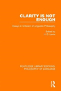 Clarity Is Not Enough - Preview
