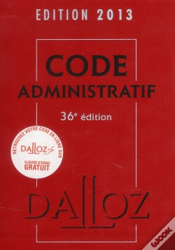Capa do artigo Code Administratif 2013 - 36e Edition