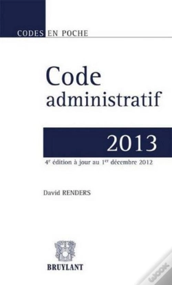 Capa do artigo Code Administratif, 2013, 4 Me  Dition