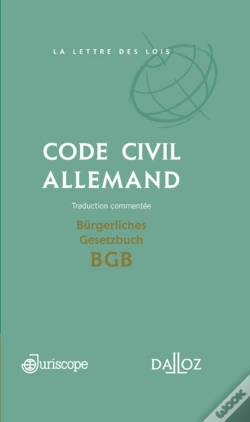 Capa do artigo Code Civil Allemand / Bürgerliches Gesetzbuch Bgb - Traduction Commentée - Coédition Juriscope / Dalloz
