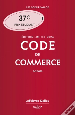 Capa do artigo Code De Commerce 2024 Annote. Edition Limitee. 119e Ed.