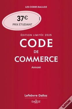Capa do artigo Code De Commerce : Annoté (Édition 2025)