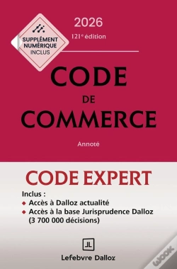 Capa do artigo Code De Commerce ; Annoté (Édition 2026) (121e Édition)