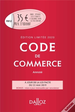 Capa do artigo Code De Commerce (Édition 2020)
