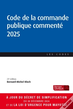 Capa do artigo Code De La Commande Publique Commenté (Édition 2025)
