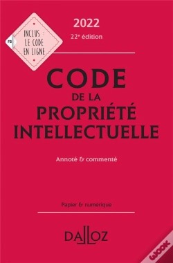 Capa do artigo Code De La Propriete Intellectuelle 2022 - Annote Et Commente