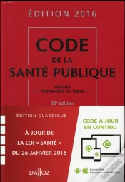 Capa do artigo Code De La Santé Publique (Édition 2016)