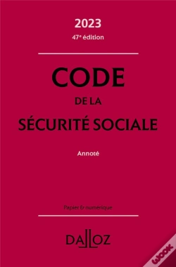 Capa do artigo Code De La Securite Sociale 2023, Annote. 47e Ed.