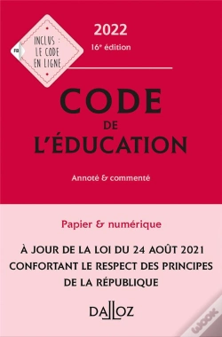 Capa do artigo Code De L'Education 2022, Annote Et Commente - 16e Ed.