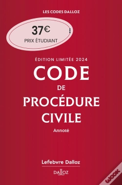 Capa do artigo Code De Procedure Civile 2024 Annote. Edition Limitee. 115e Ed.