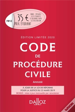 Capa do artigo Code De Procédure Civile (Édition 2020)