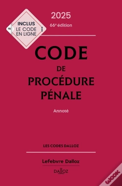 Capa do artigo Code De Procédure Pénale (Édition 2025)
