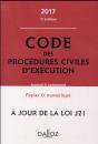 Code Des Procedures Civiles D'Execution 2017, Annote Et Commente - Preview