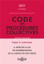 Code Des Procedures Collectives 2017, Annote Et Commente - Preview