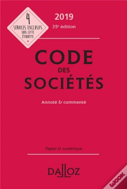 Capa do artigo Code Des Sociétés Annoté Et Commenté (Édition 2019)