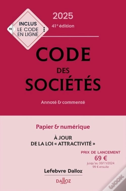 Capa do artigo Code Des Sociétés : Annoté Et Commenté (Édition 2025)