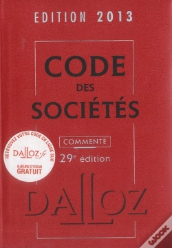 Capa do artigo Code Des Societes Commente (Edition 2013)