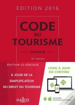 Capa do artigo Code Du Tourisme 2016, Commente - 10e Ed.