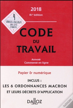 Capa do artigo Code Du Travail 2018, Annote Et Commente En Ligne - 81e Ed.