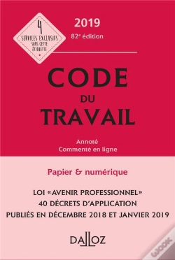 Capa do artigo Code Du Travail 2019, Annote Et Commente En Ligne - 82e Ed.