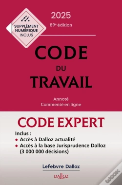 Capa do artigo Code Du Travail (Édition 2025) (89e Édition)
