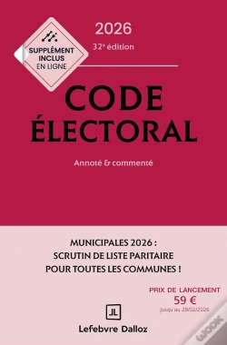 Capa do artigo Code Électoral : Annoté Et Commenté (Édition 2026)