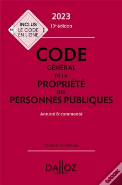 Capa do artigo Code General De La Propriete Des Personnes Publiques 2023, Annote Et Commente. 13e Ed.