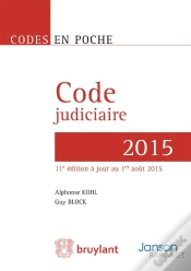 Capa do artigo Code Judiciaire - 2015, 11eme Ed.
