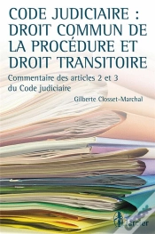 Capa do artigo Code Judiciaire : Droit Commun De La Procédure Et Droit Transitoire ; Commentaire Des Articles 2 Et 3 Du Code Judiciaire